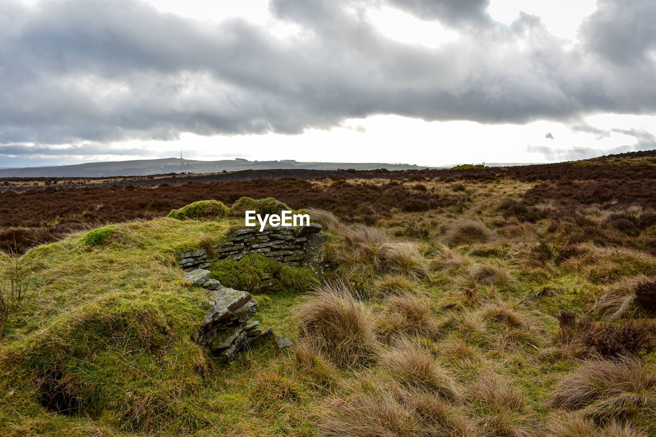 Scenic view of land against sky