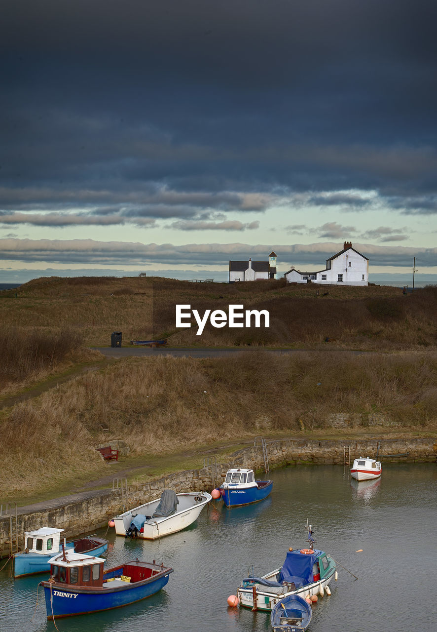 The harbour at seaton sluice in northumberland, england