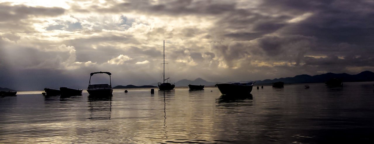 SCENIC VIEW OF SEA AGAINST STORM CLOUDS