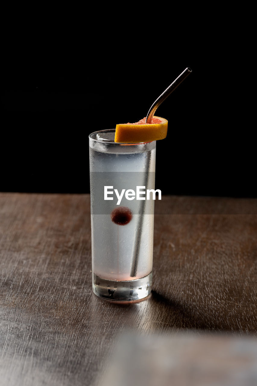 Close-up of drink in glass on table