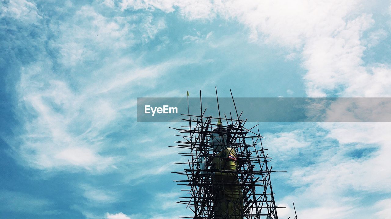LOW ANGLE VIEW OF COMMUNICATIONS TOWER