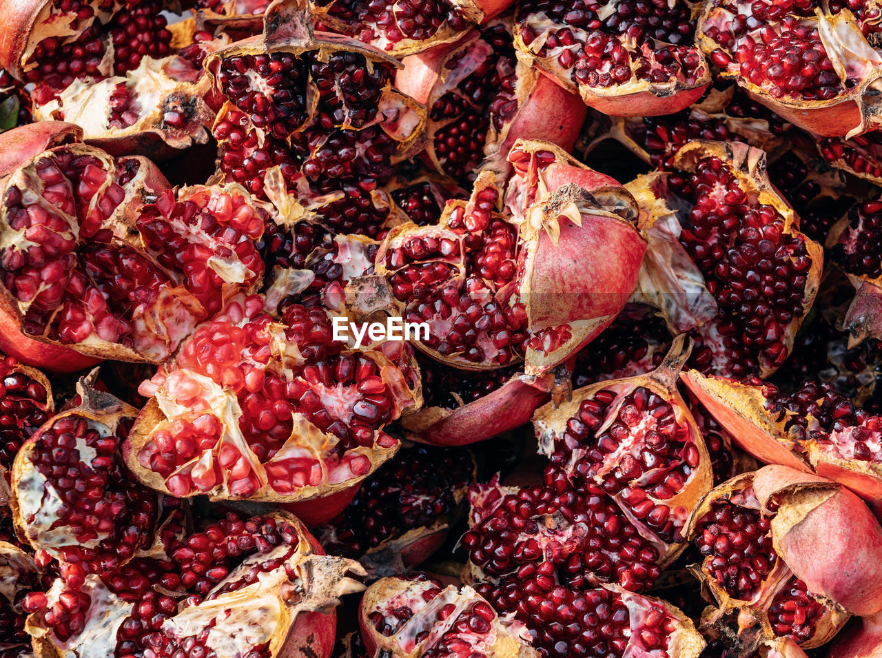 Full frame shot of pomegranate for sale