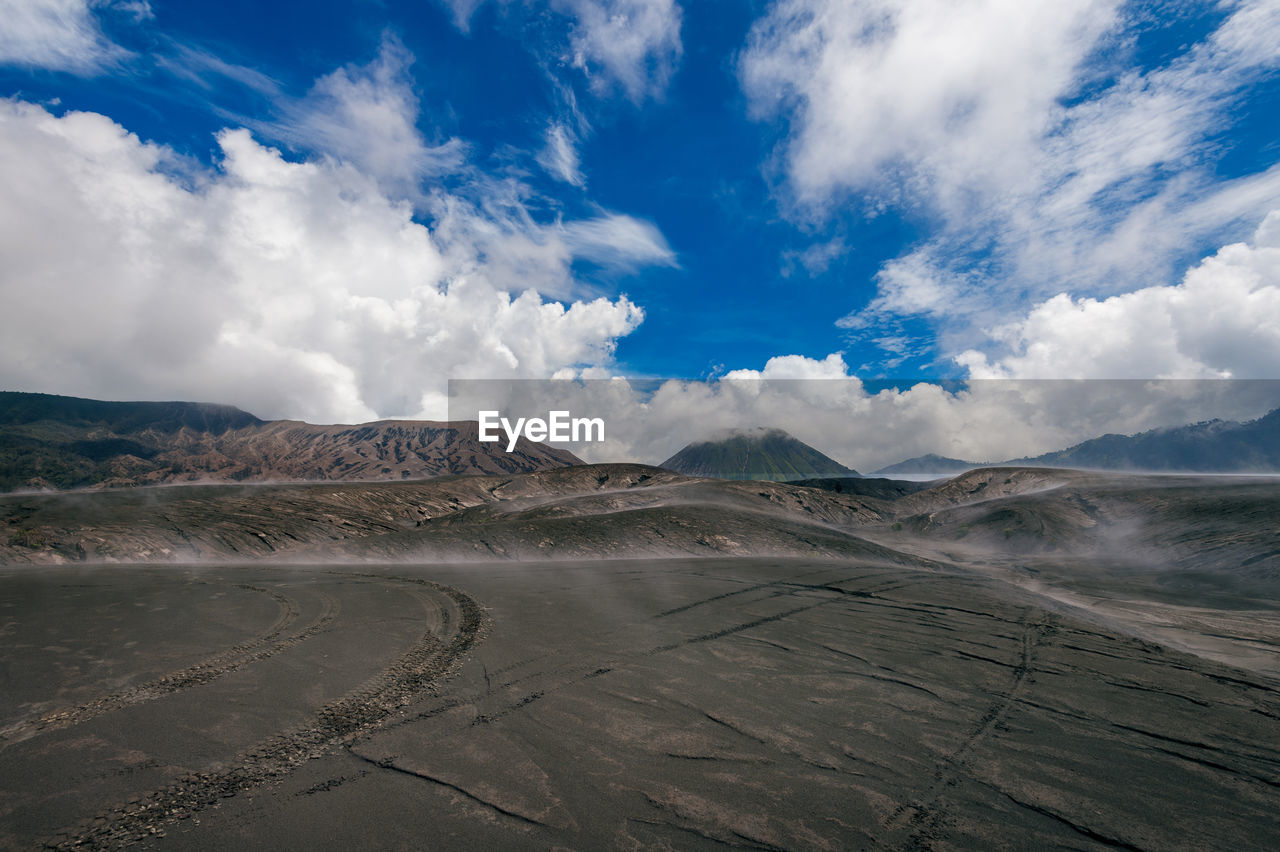 Scenic view of desert against sky