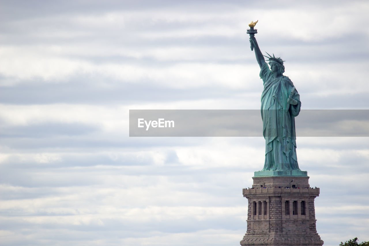 Low angle view of statue of liberty