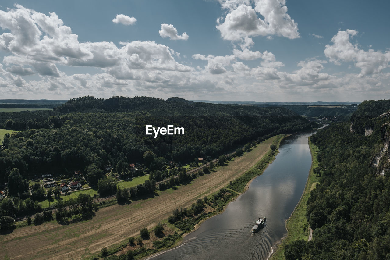 Panoramic view of landscape against sky