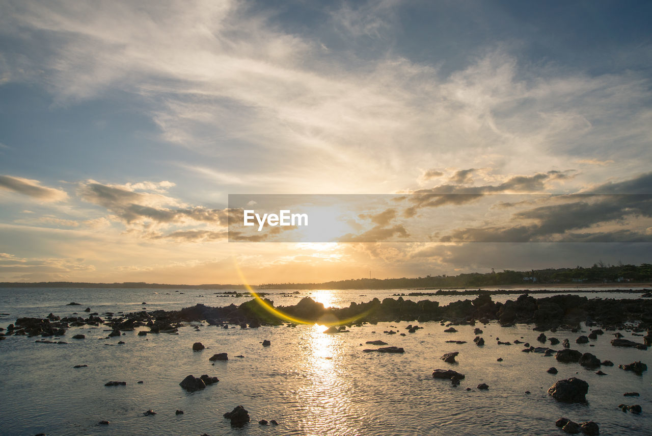 SCENIC VIEW OF SEA DURING SUNSET