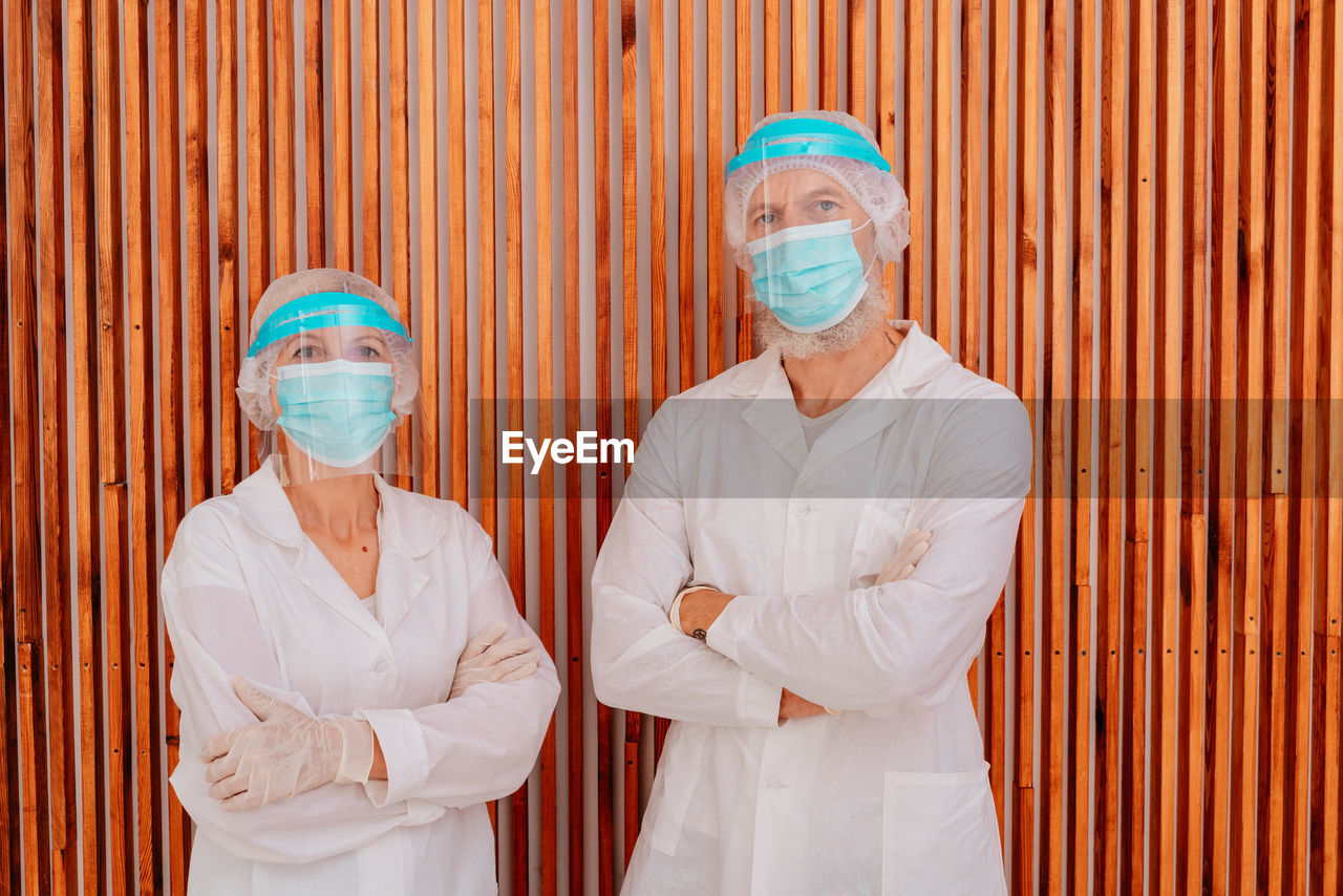 Portrait of doctors wearing mask