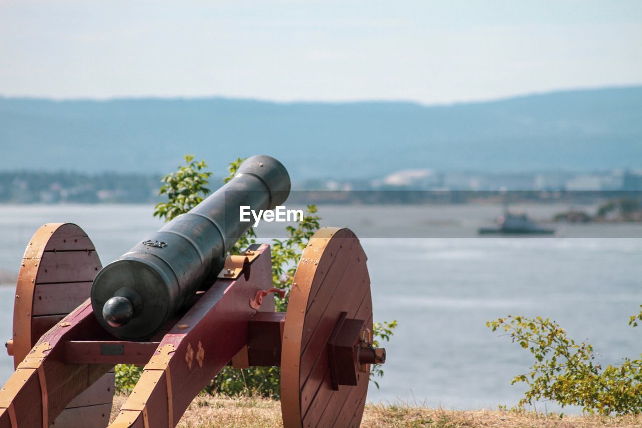 Cannon by lake