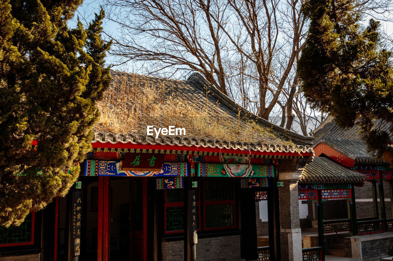 VIEW OF BUILT STRUCTURE WITH BARE TREES