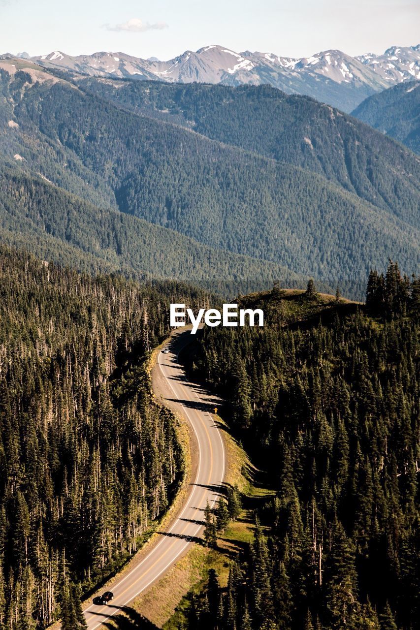 Scenic view of mountains at olympic national park