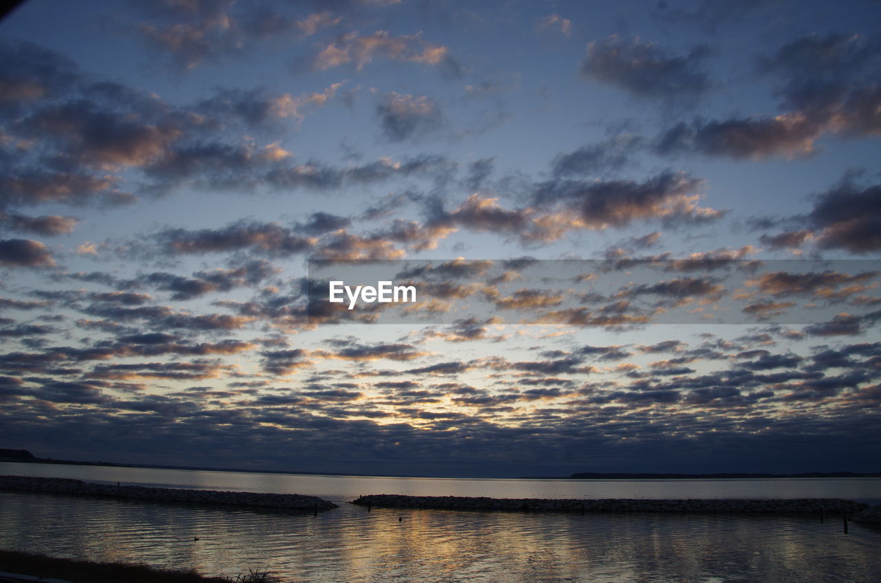 SCENIC VIEW OF SEA DURING SUNSET