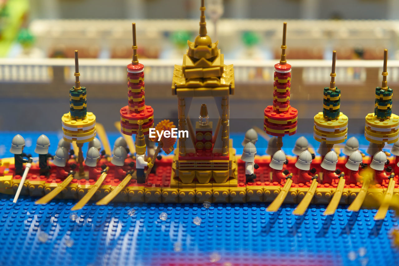 ROW OF MULTI COLORED TEMPLE