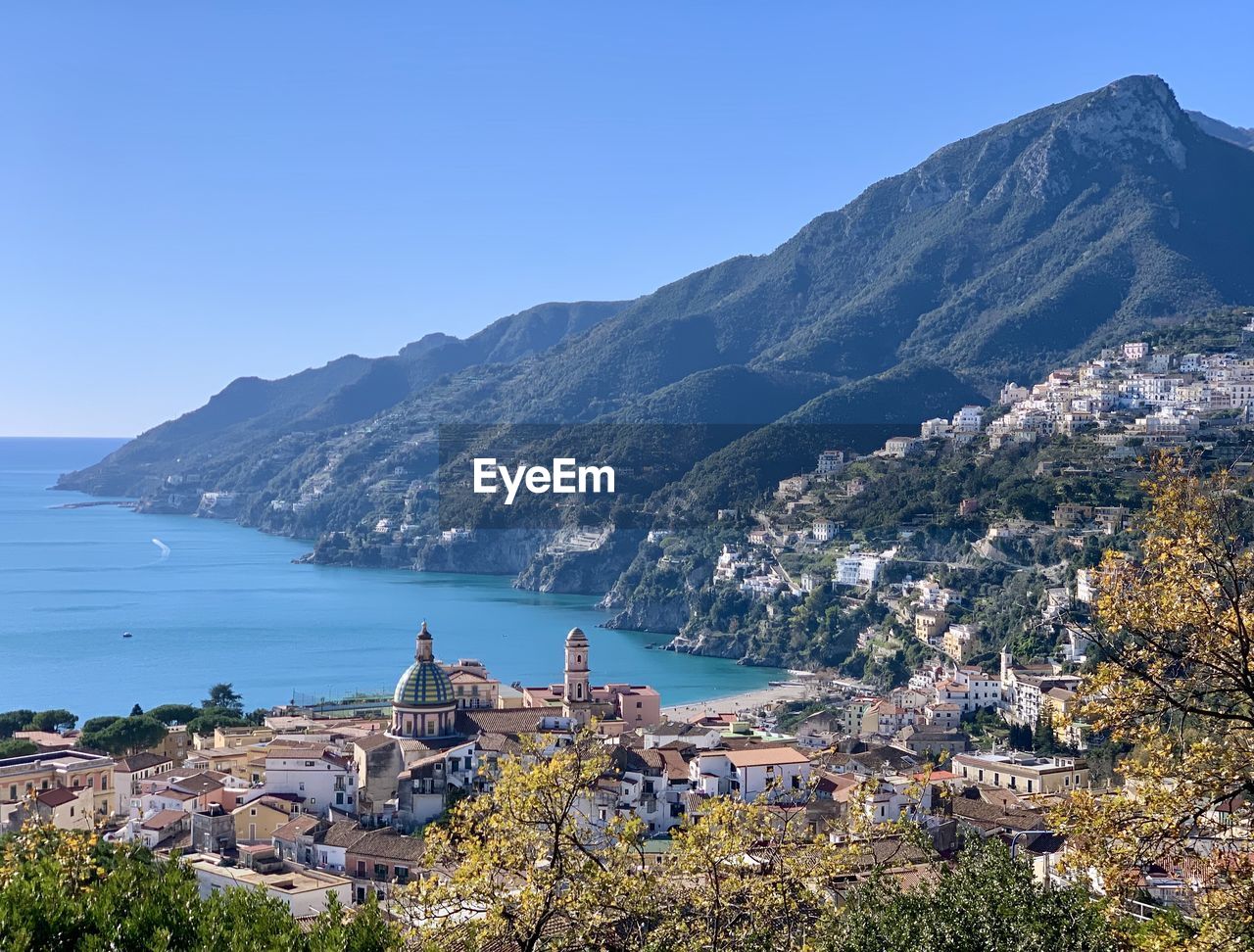 Amalfi coast with view of vietri sul mare 