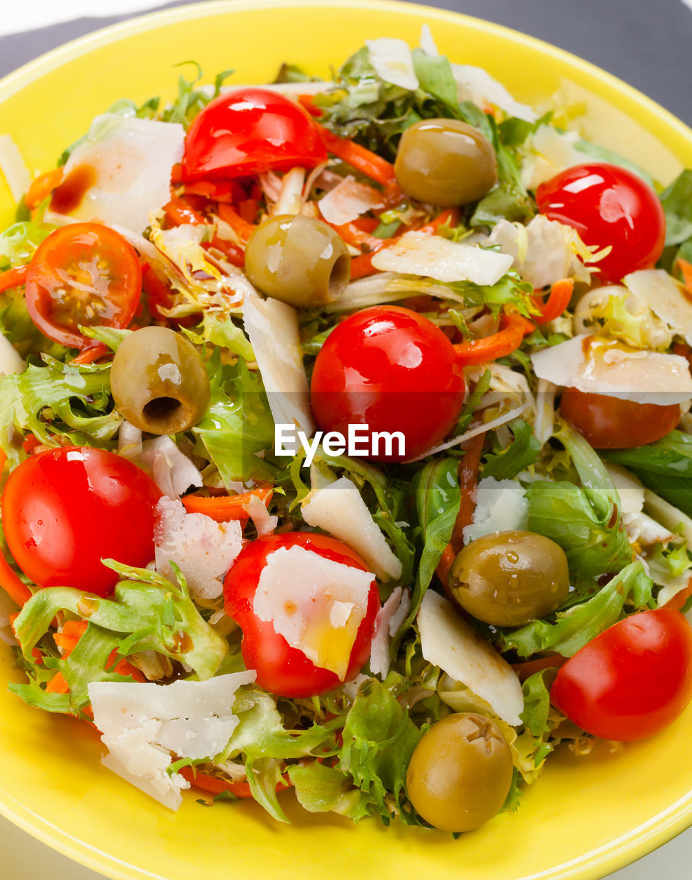 Close-up of salad served on plate