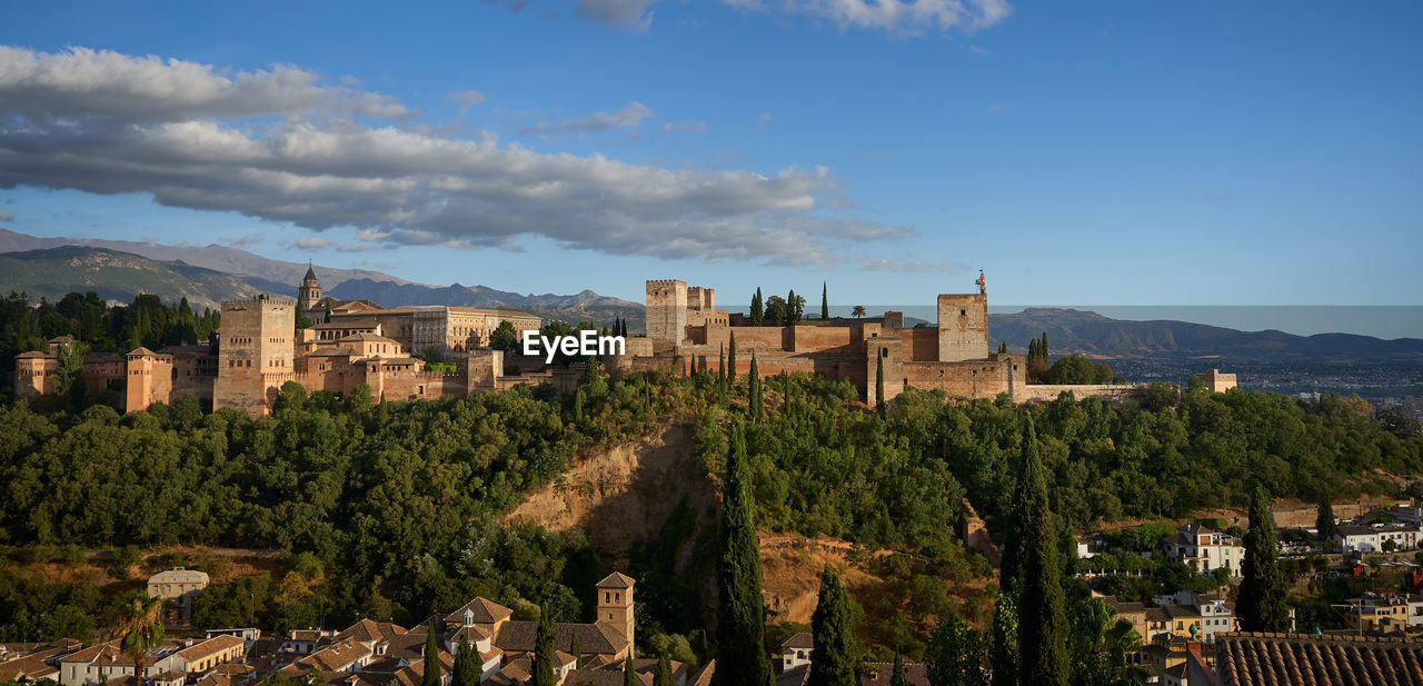 Panoramic view of buildings against sky