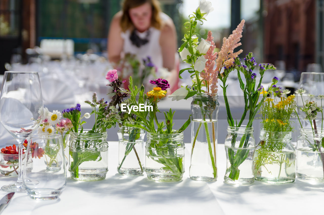 View of flower pot on table