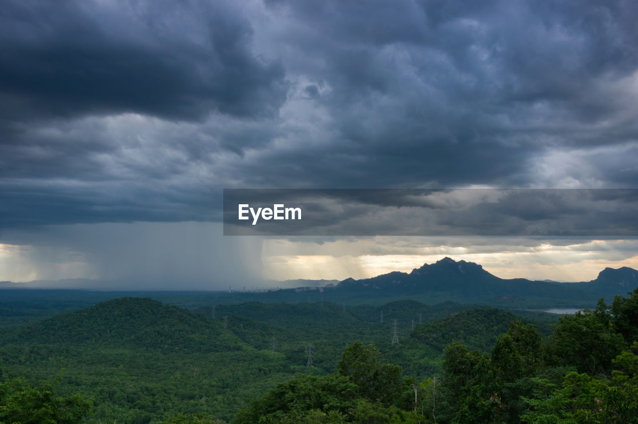 Thunderstorms on the horizon time lapse giant storms fast moving.  mea mo, lam pang thailand.