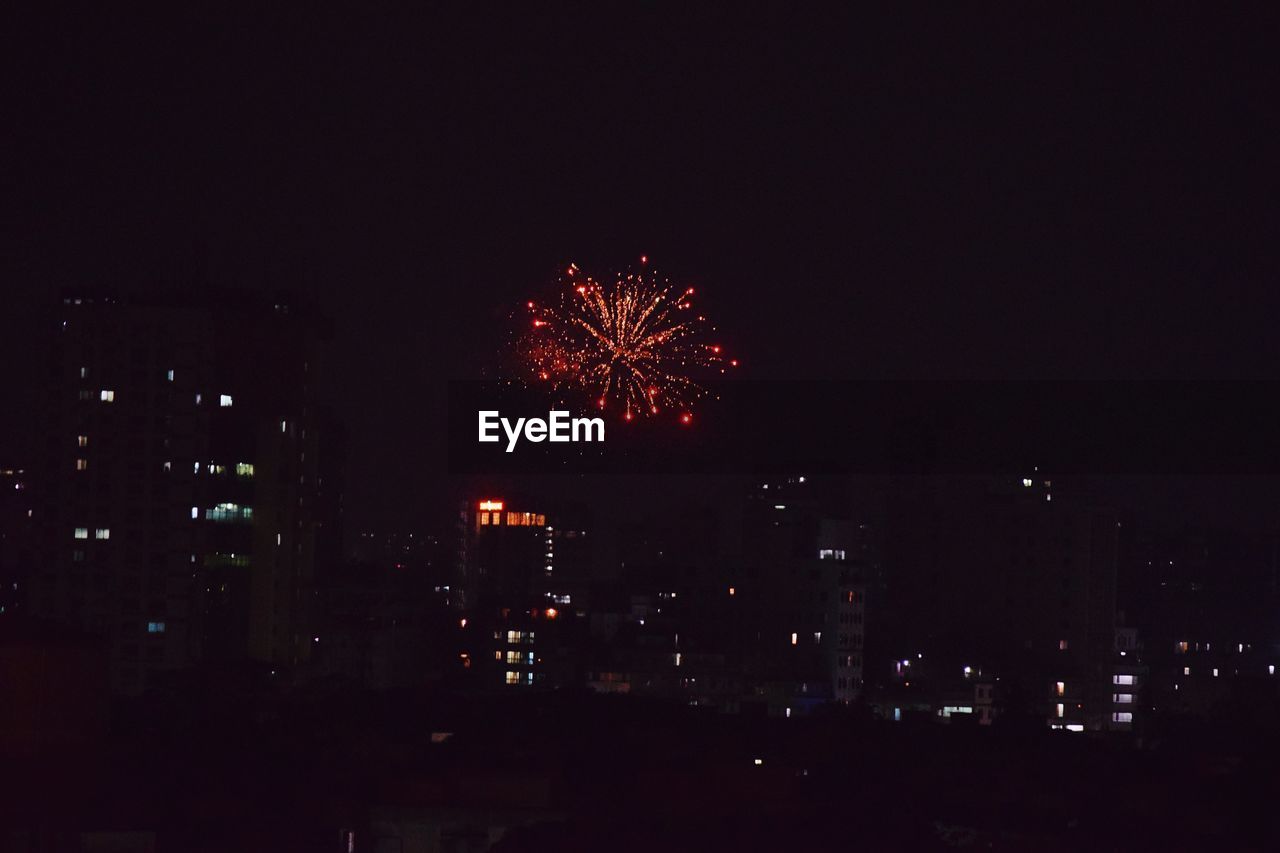 FIREWORK DISPLAY AT NIGHT