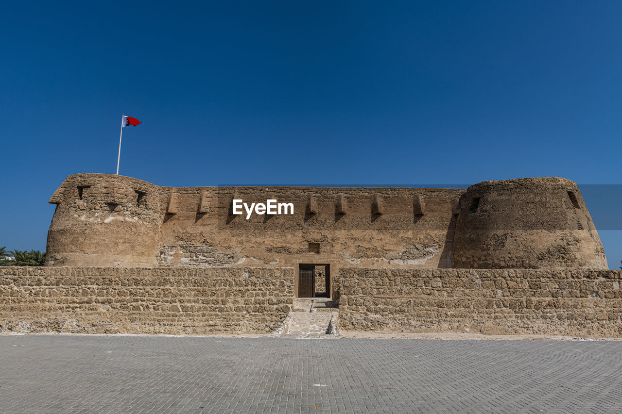 Bahrain, muharraq governorate, arad, facade of historic arad fort