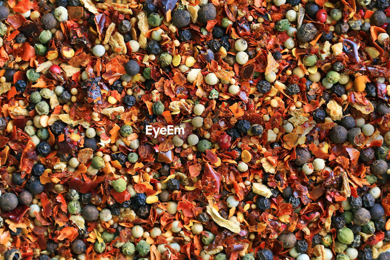 Full frame shot of various spices