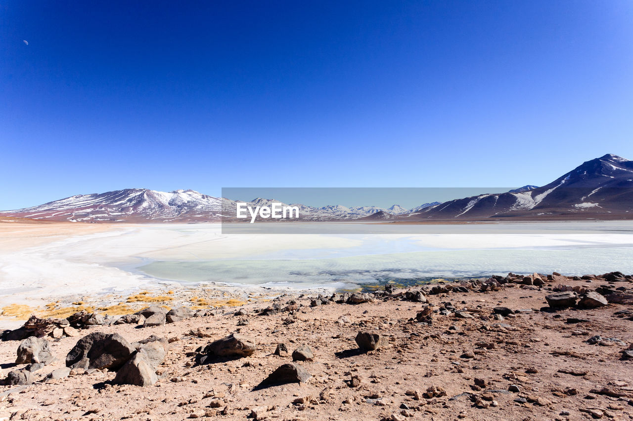 SCENIC VIEW OF MOUNTAINS AGAINST CLEAR BLUE SKY