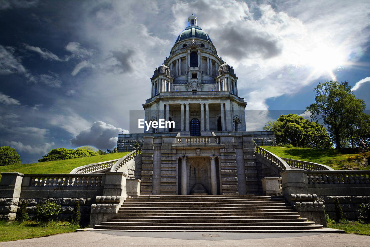 Low angle view of church against sky