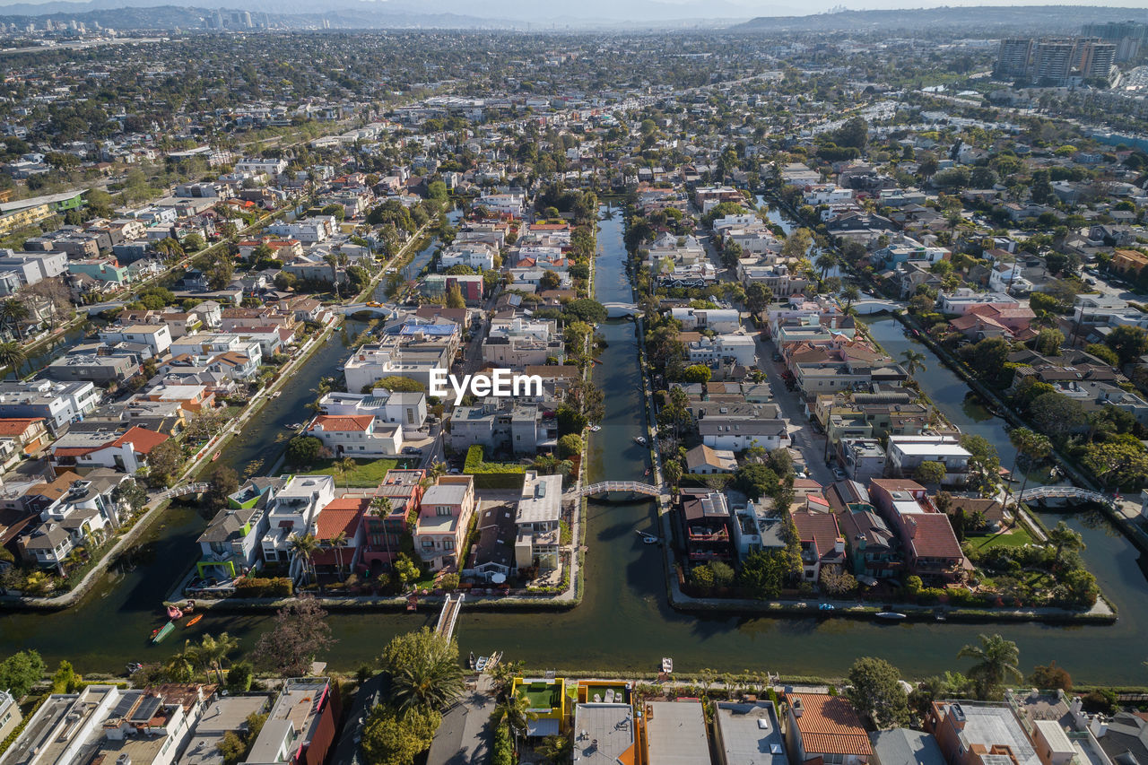 Venice canals in california. the venice canal historic district is a district in the venice section