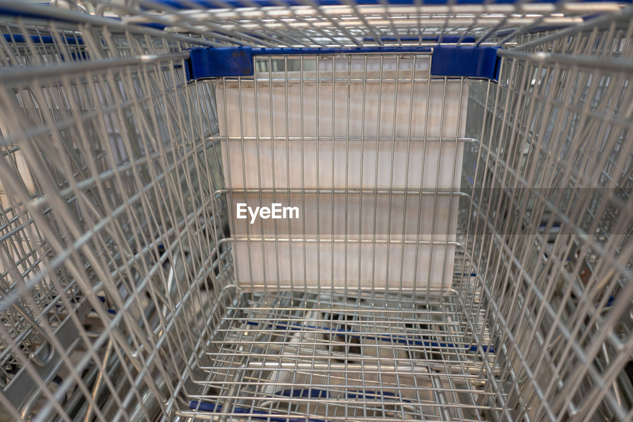 Close-up of shopping cart