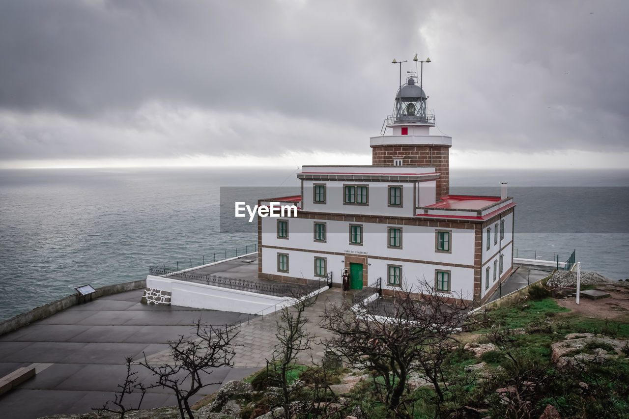 View from above finisterre lighthouse, on the route of the camino de santiago. 