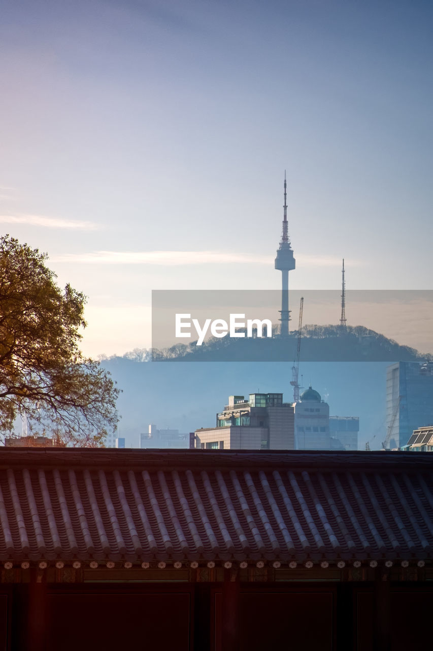 N seoul tower view from changdeokgung palace