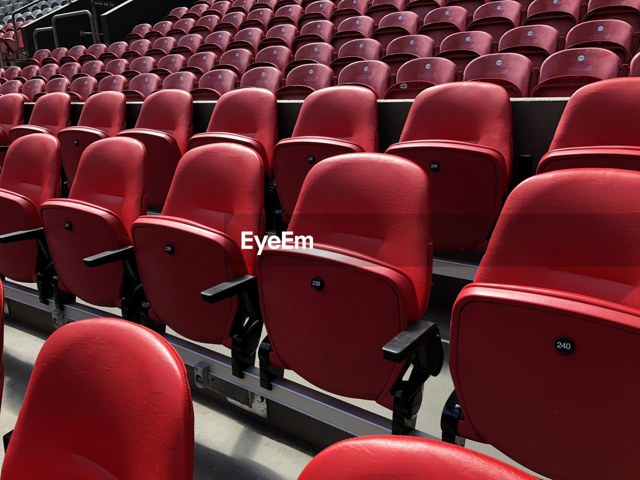 VIEW OF EMPTY CHAIRS IN STADIUM
