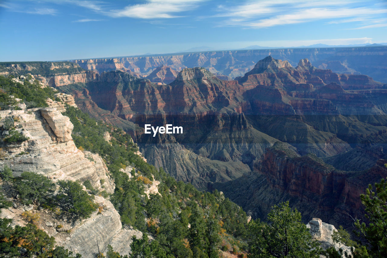 High angle view of rocky mountains