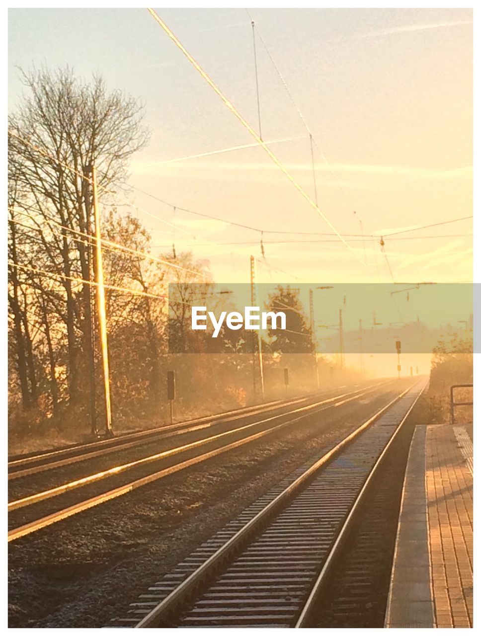 Railroad tracks against sky