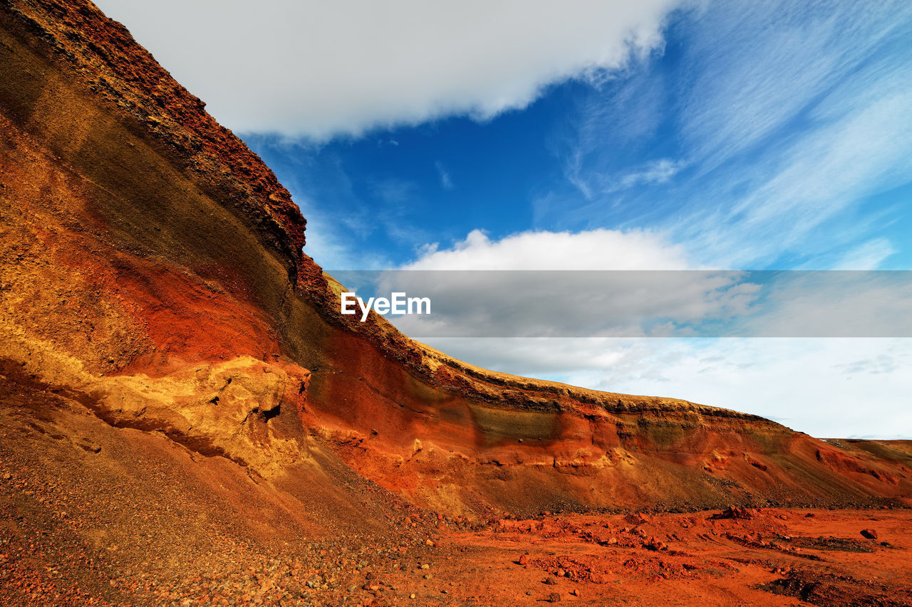 Scenic view of mountain against sky