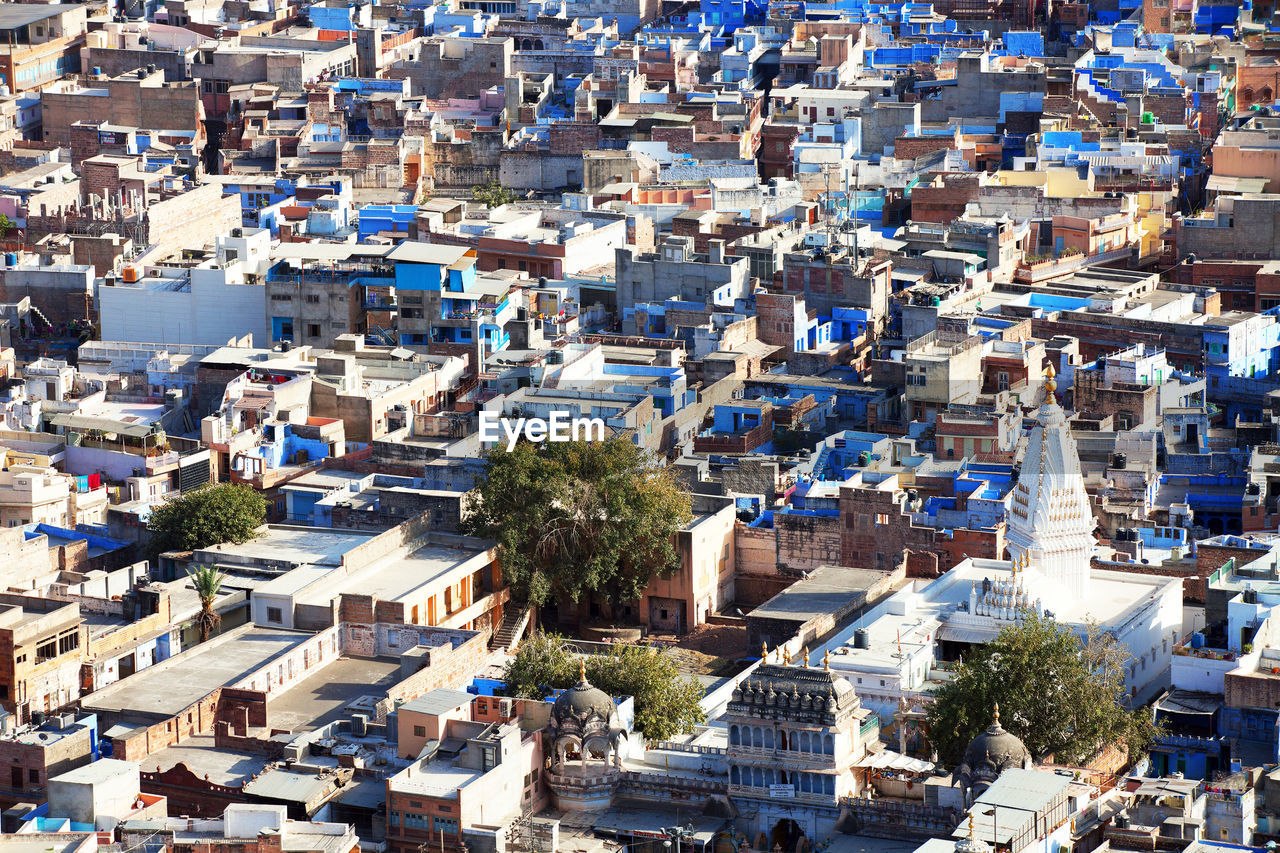 Full frame shot of blue city