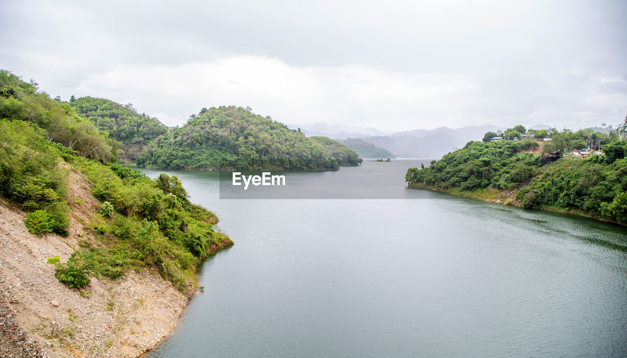 Scenic view of river against sky