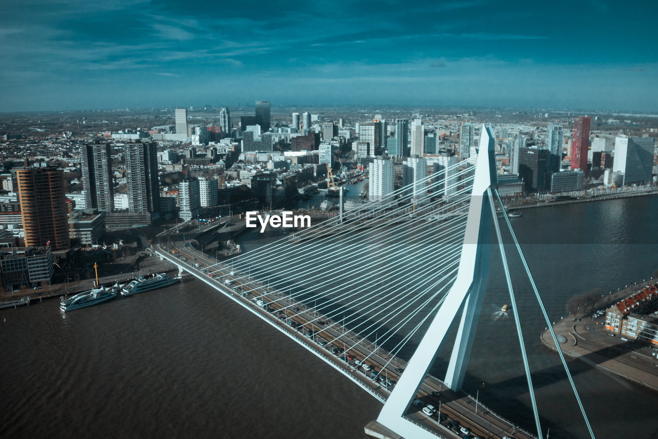 Rotterdam skyline and erasmus bridge
