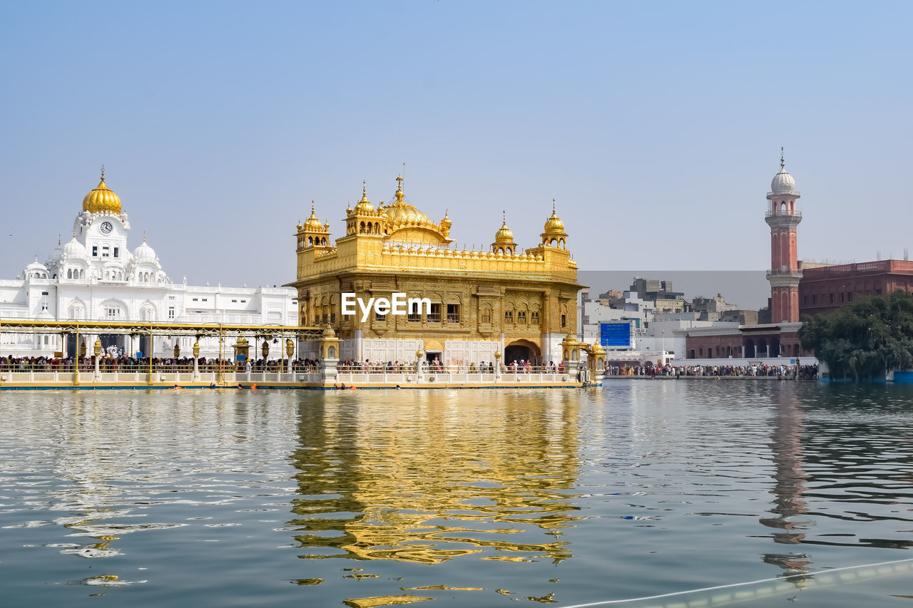 Beautiful view of golden temple 
 - harmandir sahib in amritsar, punjab, india, famous indian sikh