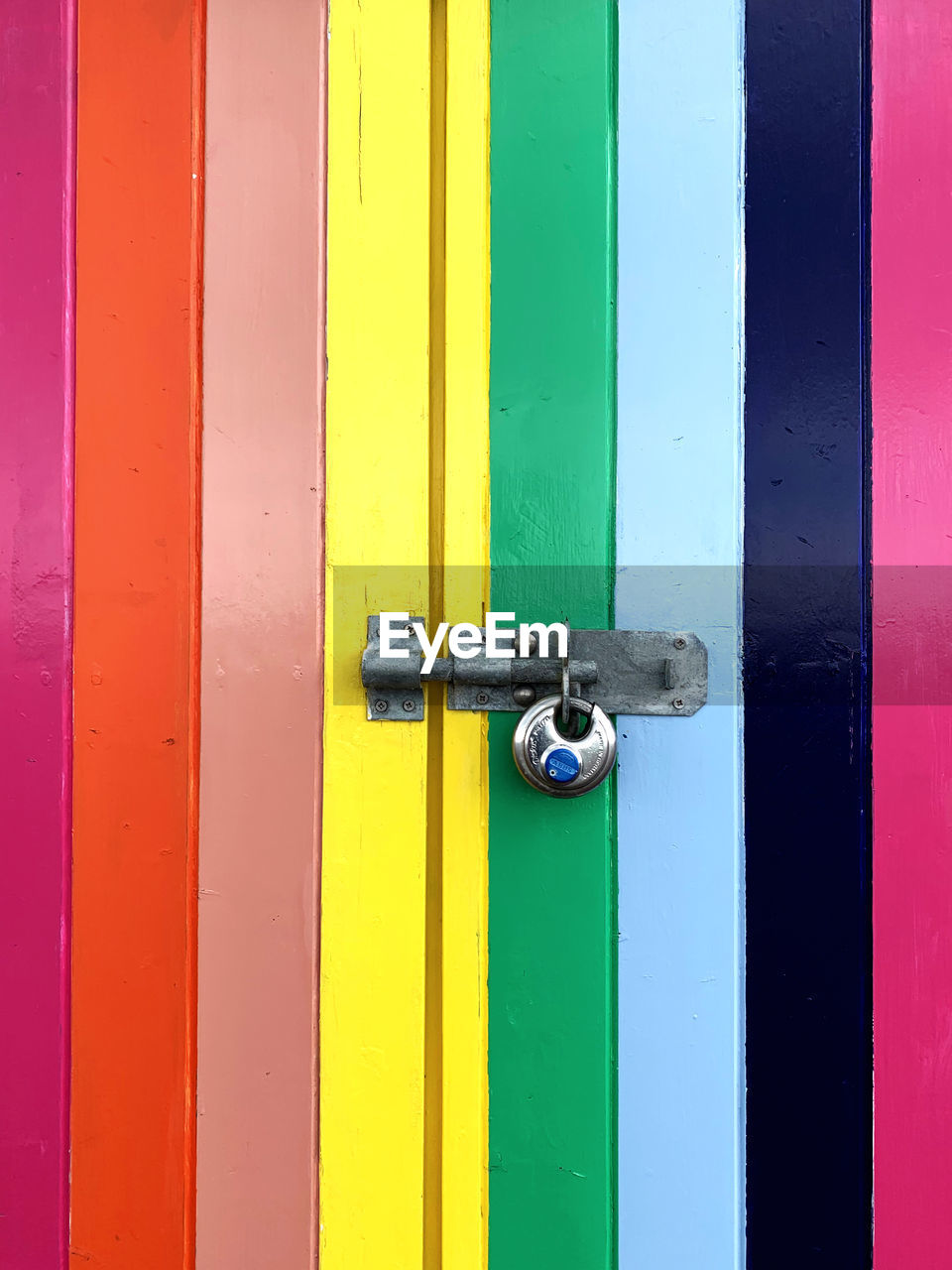Full frame shot of multi colored door