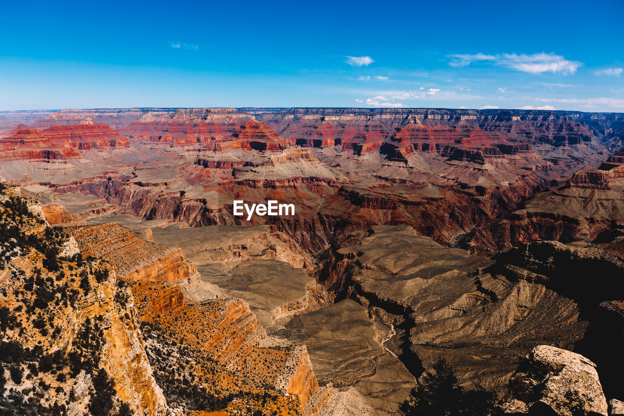 Scenic view of dramatic landscape against sky