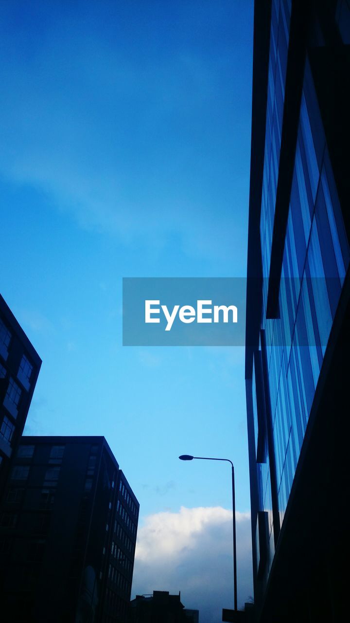 Low angle view of modern office buildings