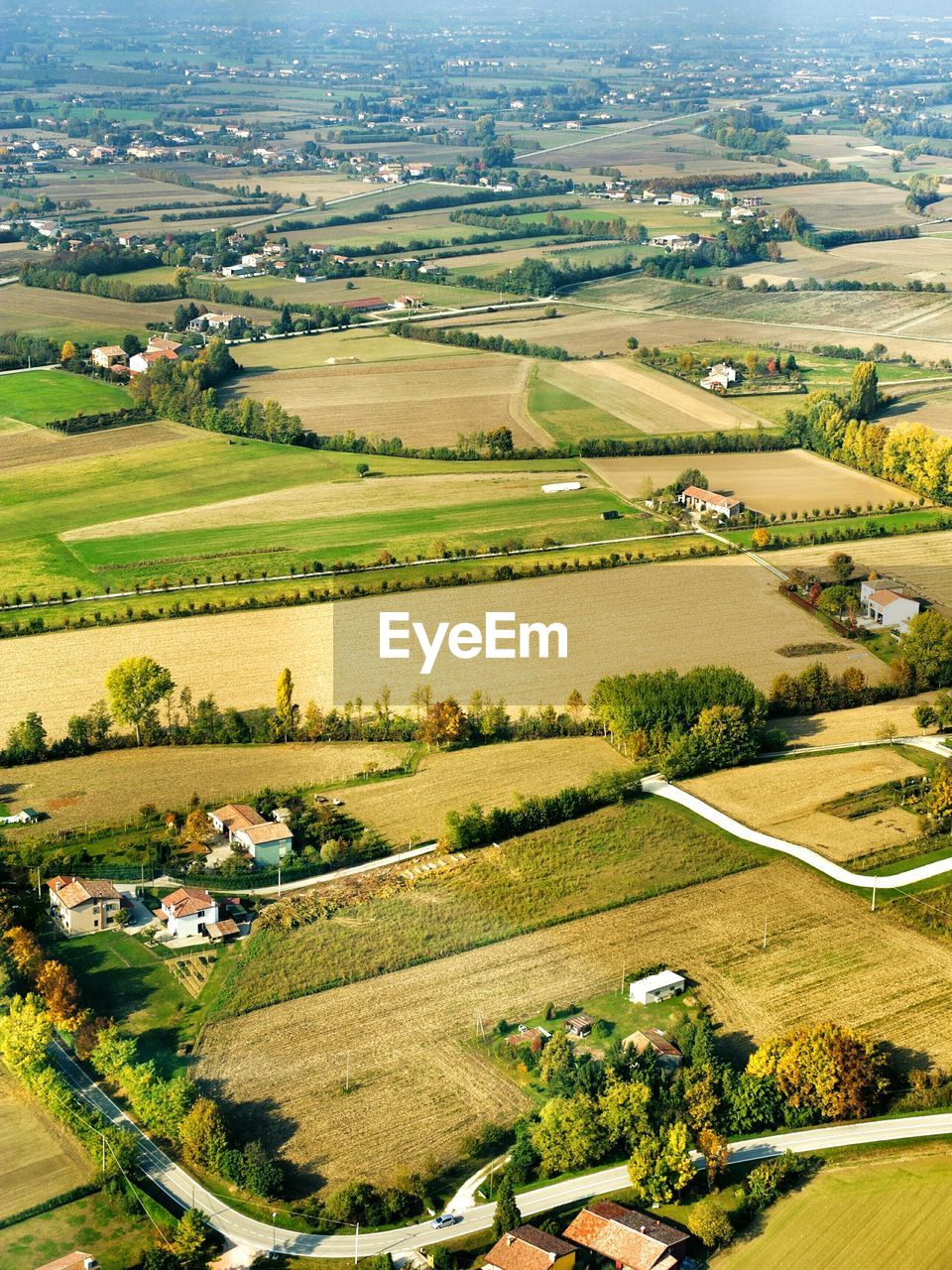 Aerial view of rural landscape