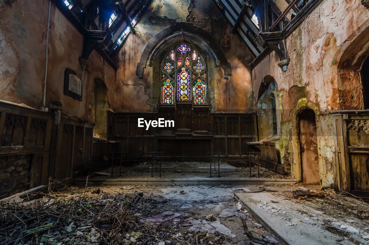 Interior of abandoned church