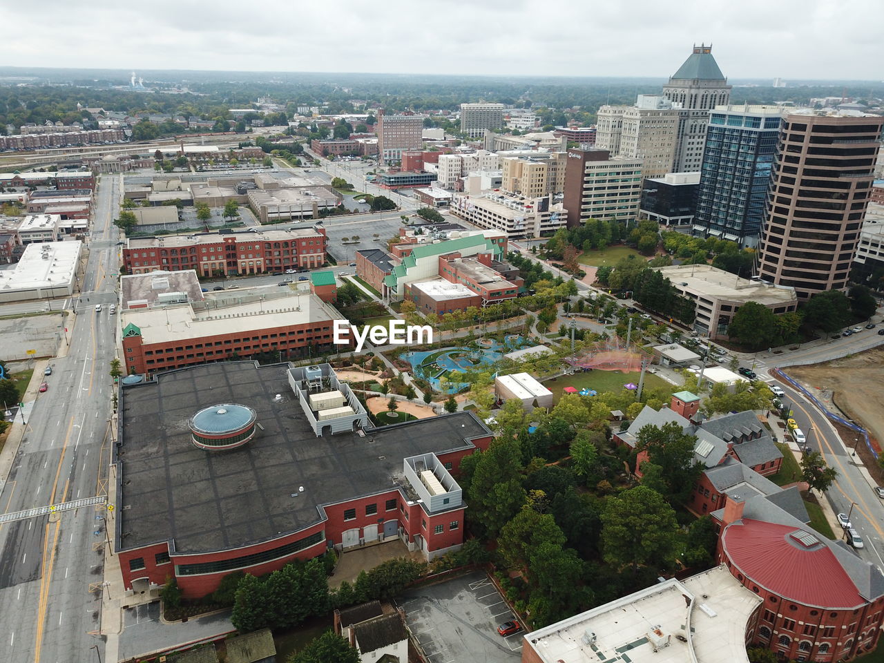 HIGH ANGLE VIEW OF CITYSCAPE