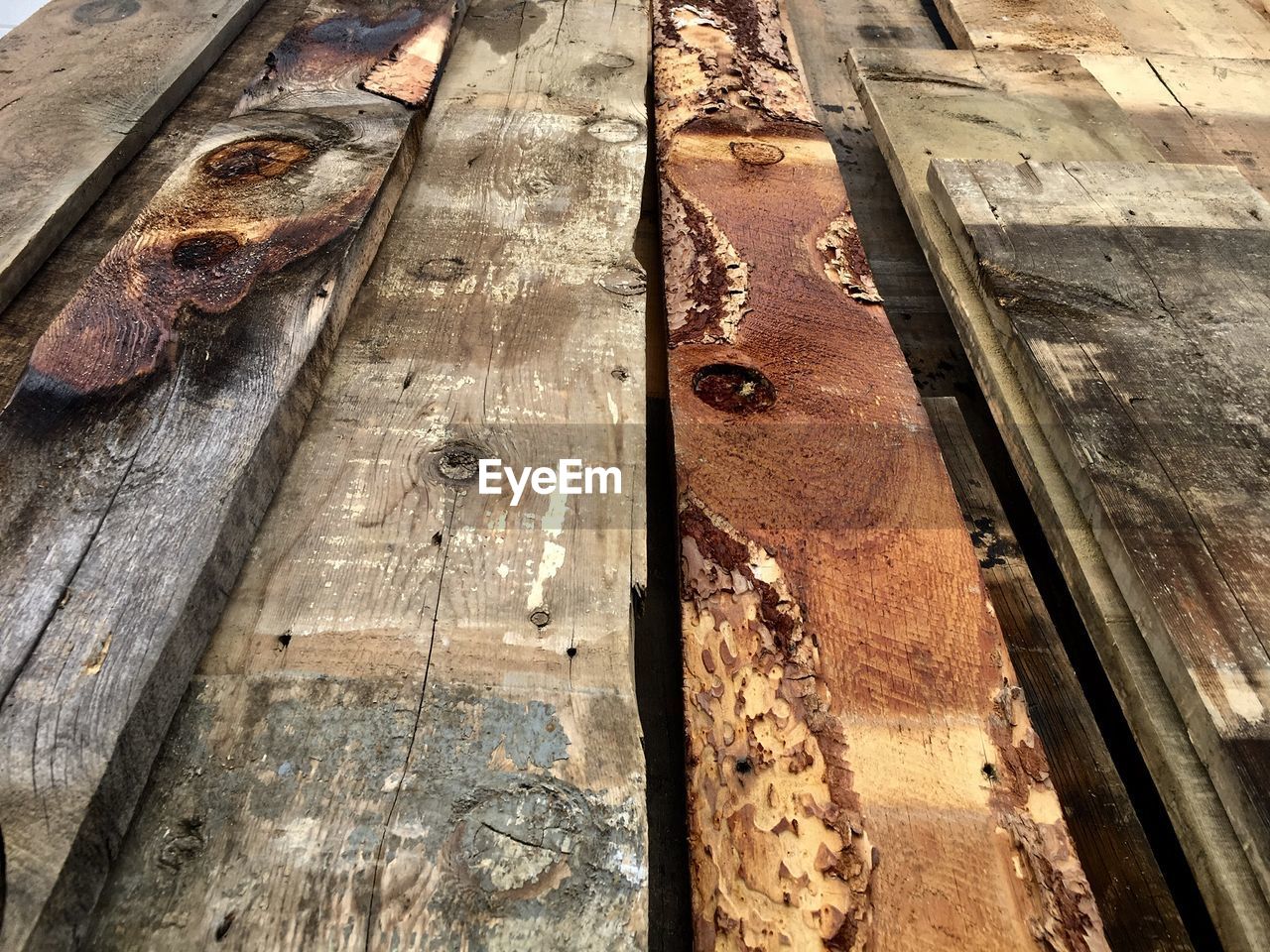 Full frame shot of weathered wooden planks