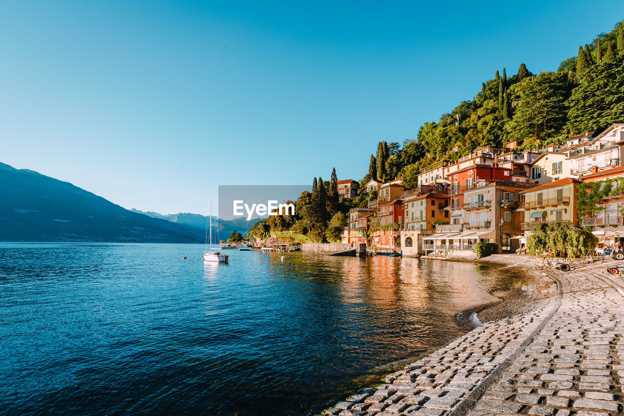 Panoramic view of the village of varenna on lake como