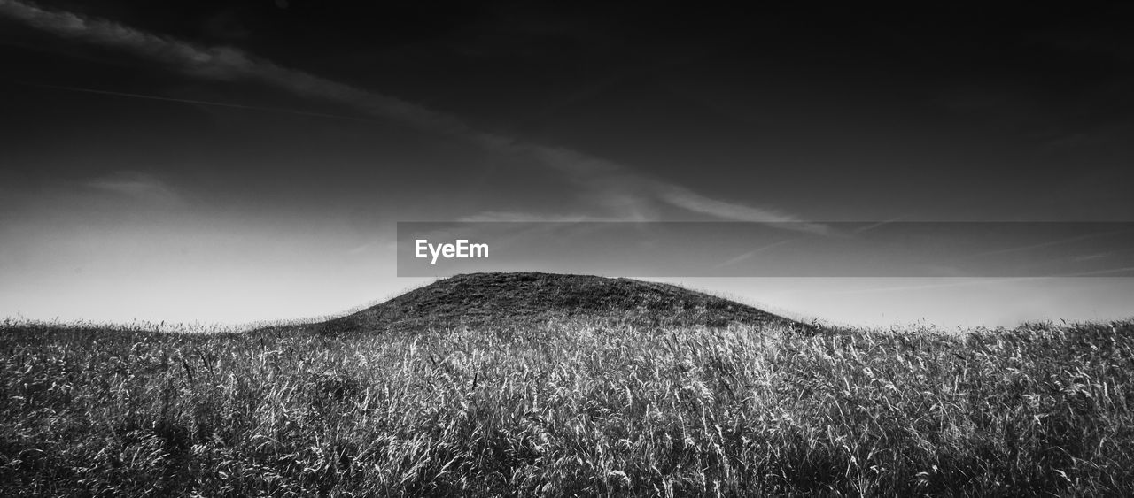 Ancient barrow burial mound