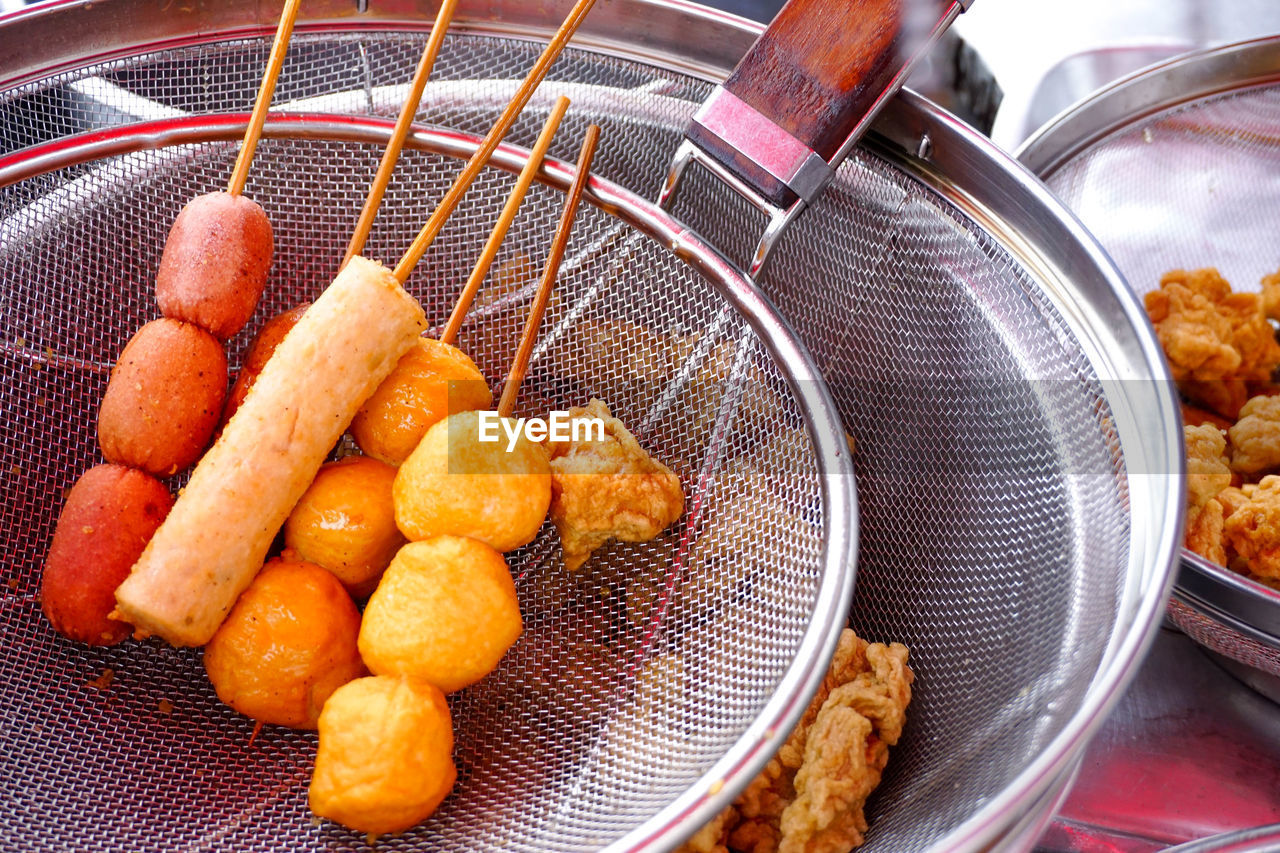 High angle view of vegetables in bowl