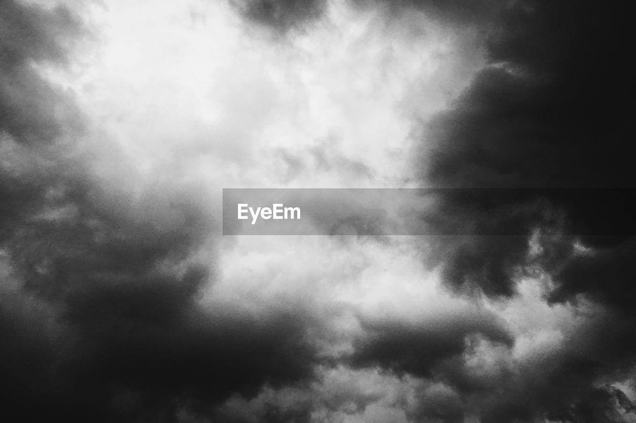 Low angle view of storm clouds in sky