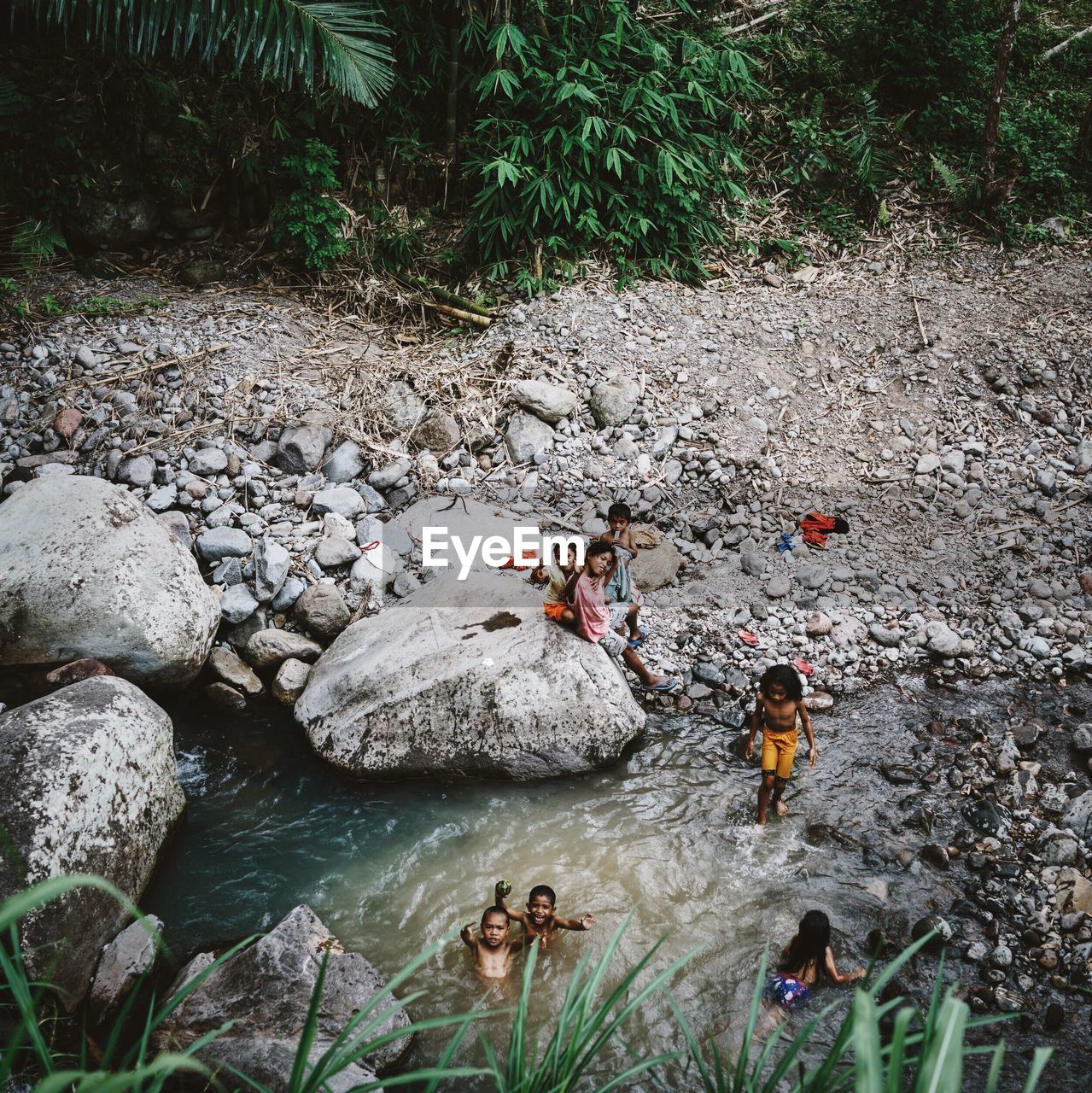 High angle view of water